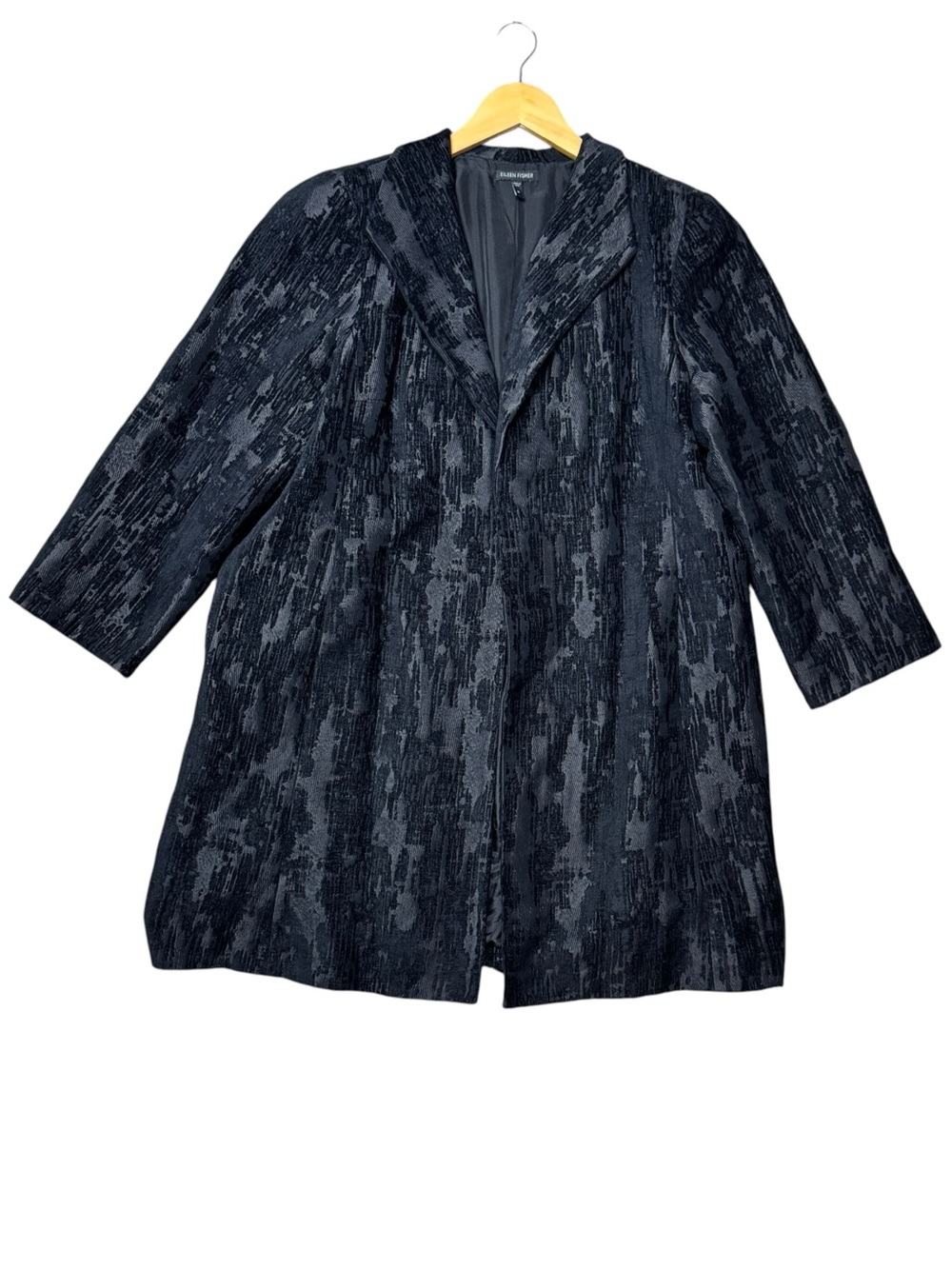 Eileen Fisher Jacquard Open Front Jacket size XL